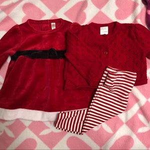 Baby girl 3-6 month Christmas holiday set of 4